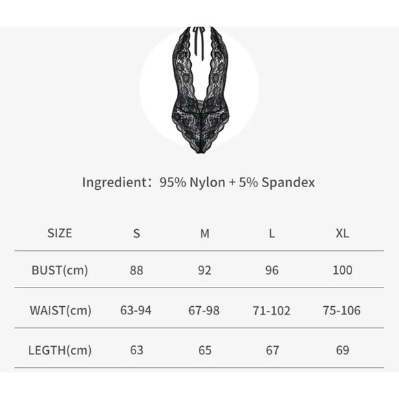 HOT SEXY TRANSPARENT ONE PIECE SEXY LINGERIE - BLACK 2XLARGE - Picture 3 of 5